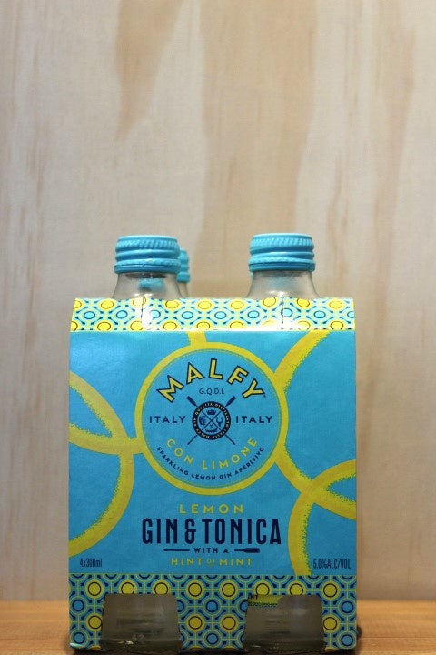 Malfy Limone Gin & Tonic 4x300ml