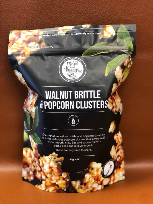 Maud and Harry's Walnut Brittle Popcorn Clusters 150gm