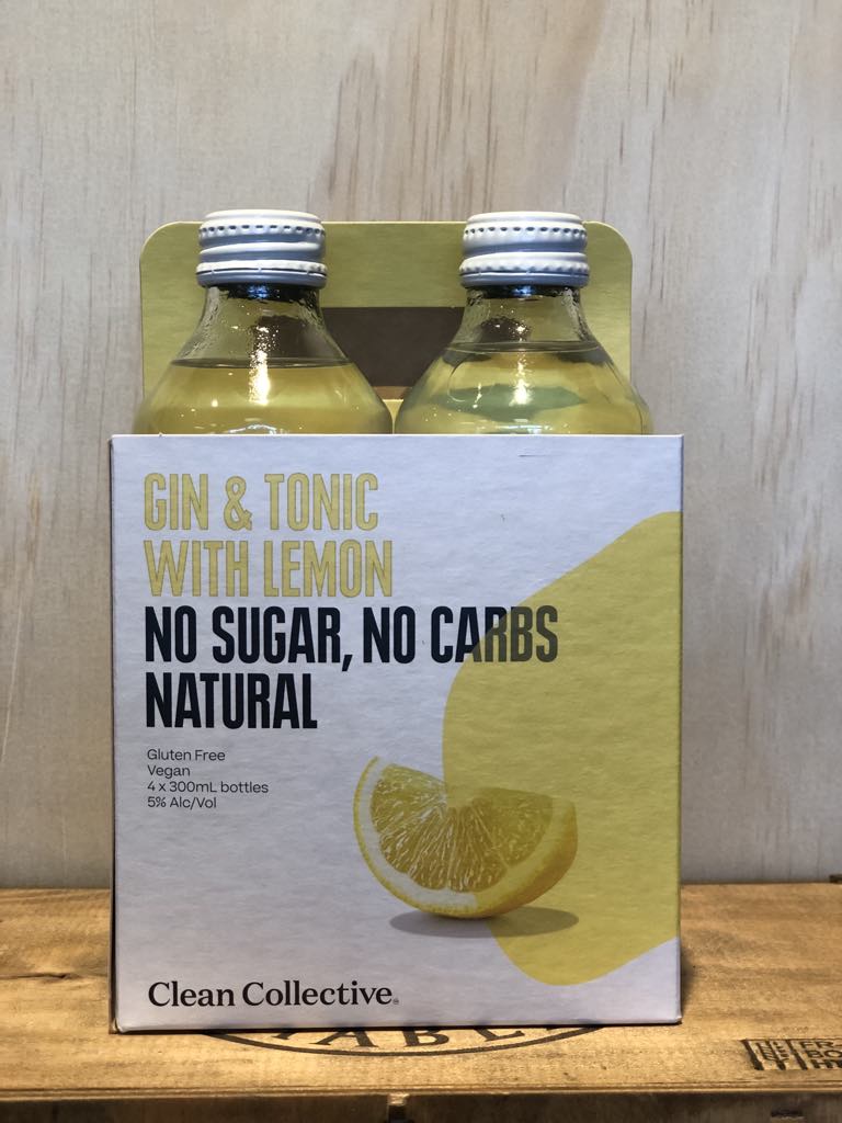 Clean Collective Gin & Tonic with Lemon 4x300ml