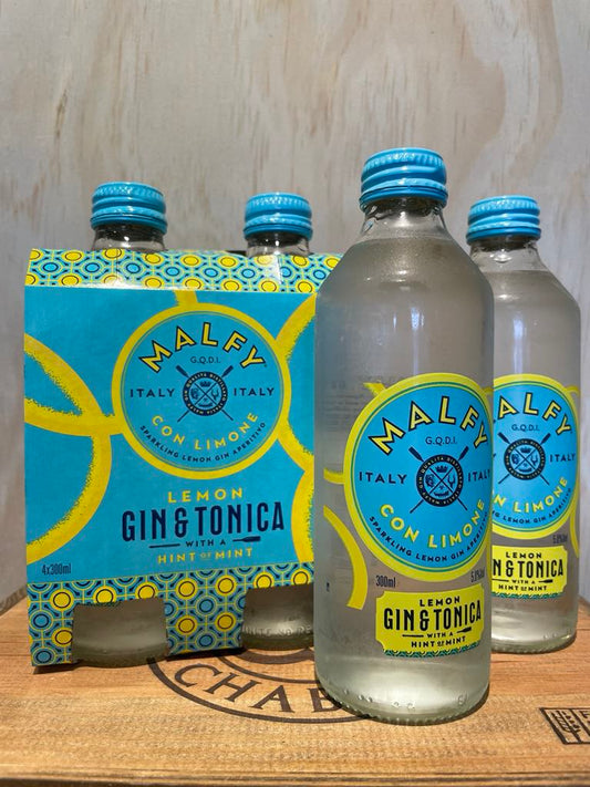 Malfy Limone Gin & Tonic 4x300ml