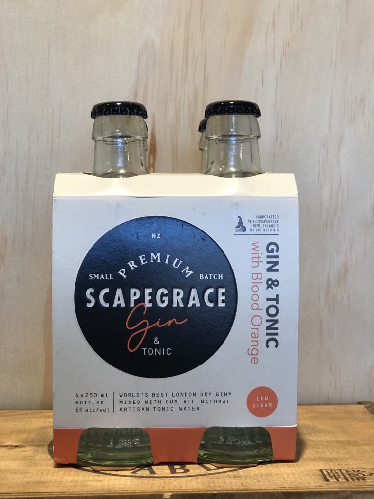 Scapegrace Gin & Tonic  Blood Orange 4x250ml